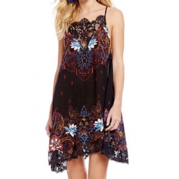 Free People Who's Sorry Now Slip Dress Size Medium - Picture 2 of 9